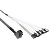 MINI SAS Kabel SFF-8643 (gewinkelt) auf 4x SATA und Sideband, 50cm InLine 27631A